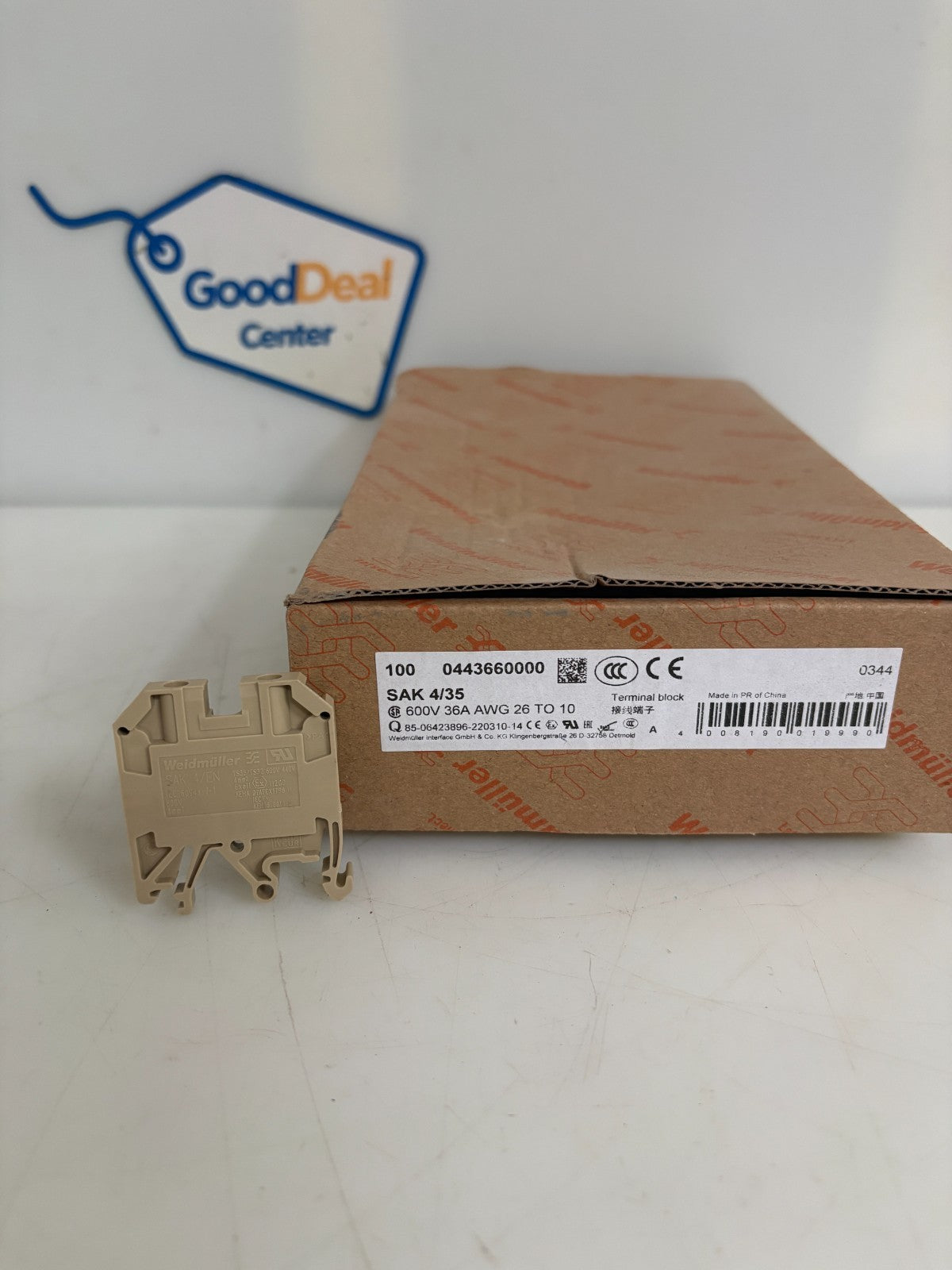 WEIDMULLER TERMINAL BLOCK SAK 4/EN 04674600000