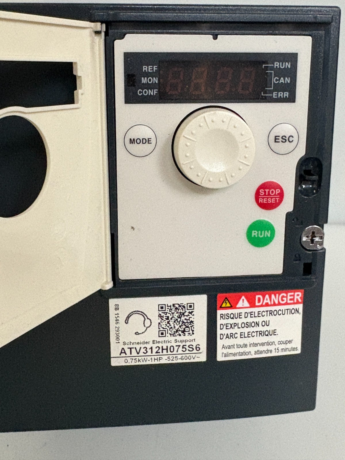 SCHNEIDER ALTIVAR 1HP AC SPEED DRIVE ATV312H07556