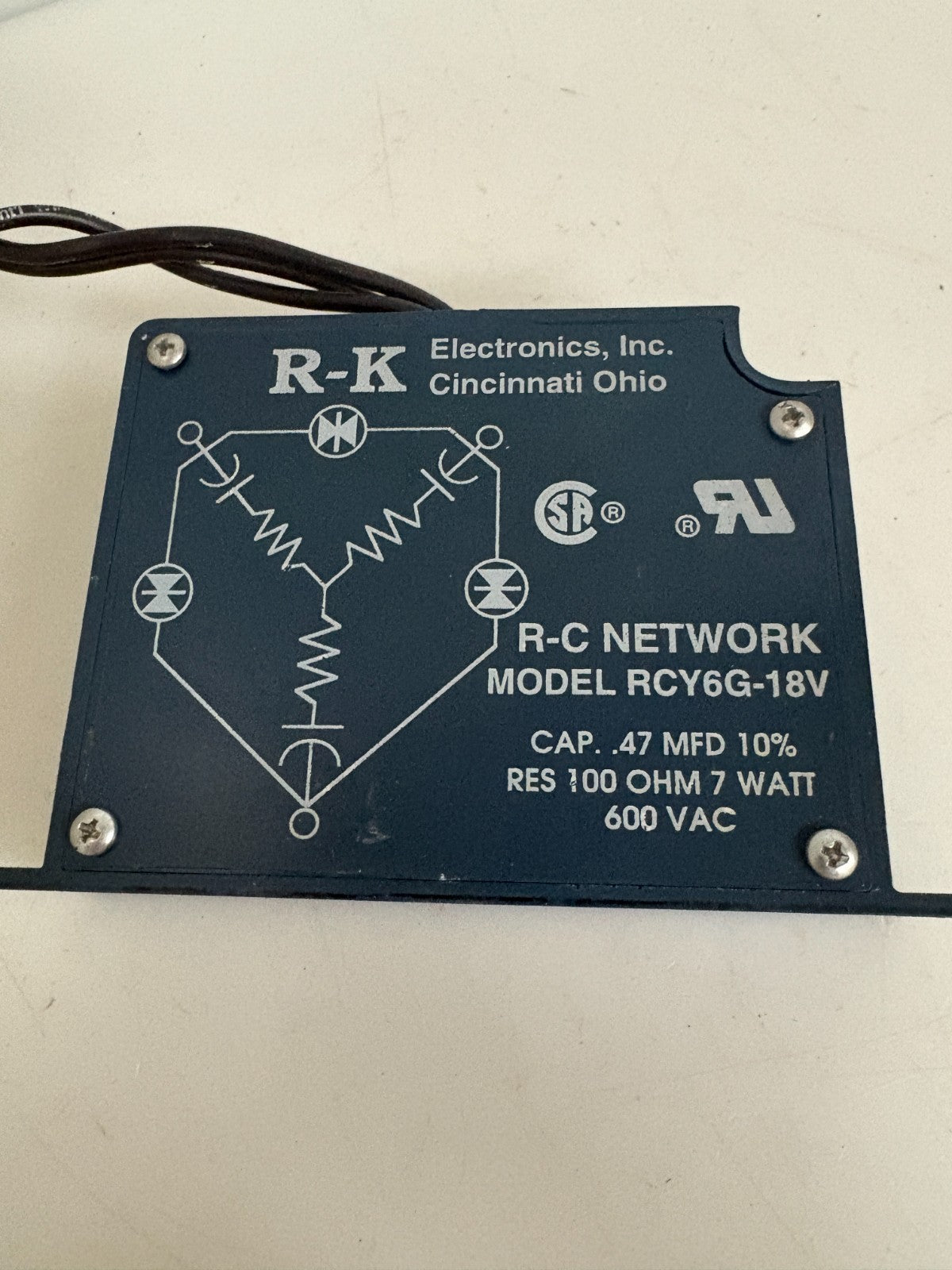 R-K ELECTRONICS NETWORK SUPPRESSOR RCY6G-18V