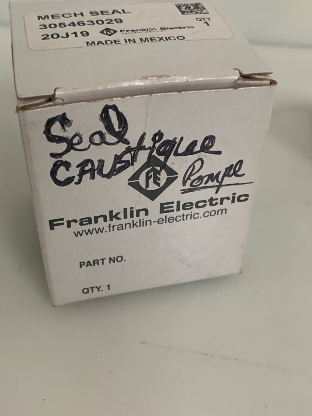 FRANKLIN ELECTRIC 305463029 20J19 MECH SEAL CAUSTIC RESISTANT3