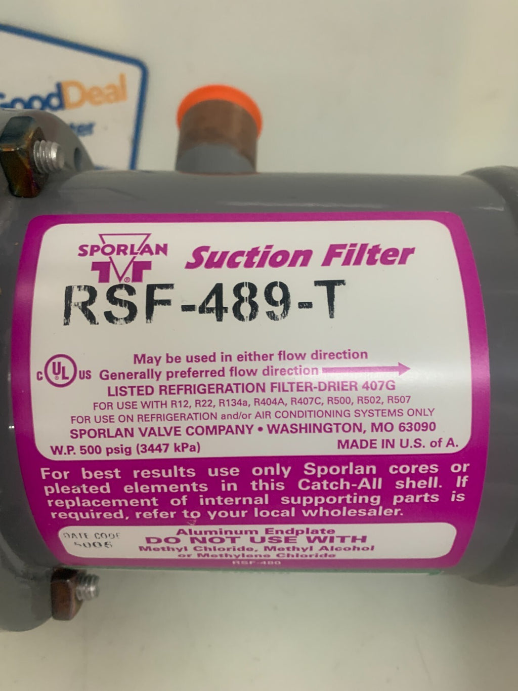 SPORLAN SUCTION FILTER RSF-489-T1