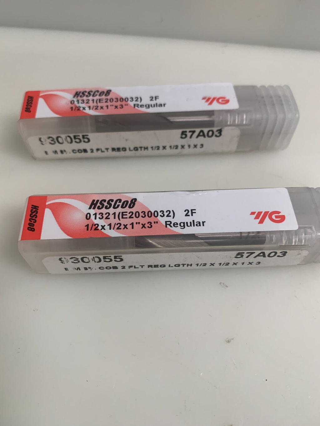 LOT OF 3 HSSCO8 DRILL BIT 1/2X1/2X1"X3" REG E 2030032 01321