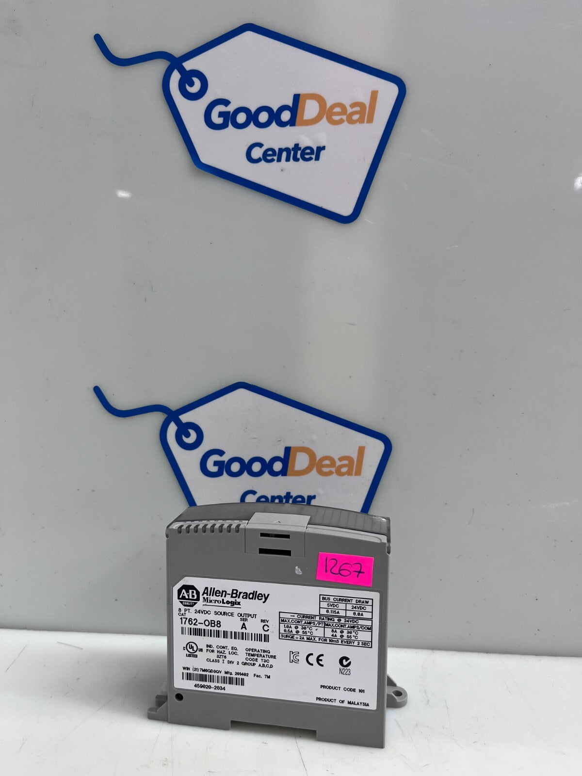 ALLEN-BRADLEY 1762-OB8 SER A MicroLogix Analog Output Module 1762OB8
