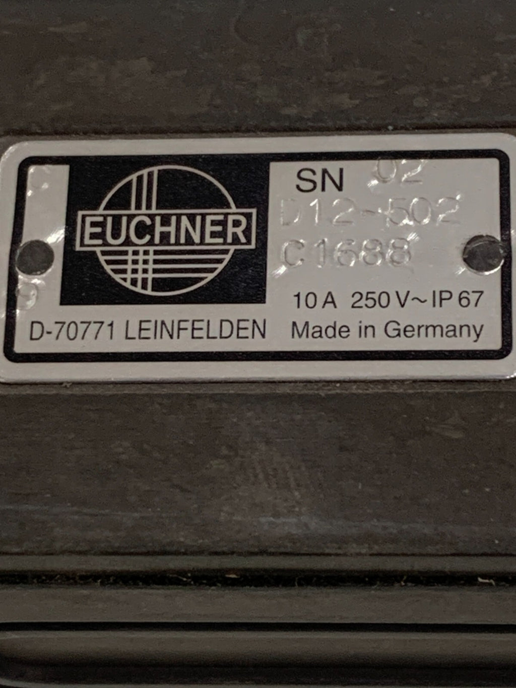 EUCHNER LIMIT SWITCH SNOZ D12-502