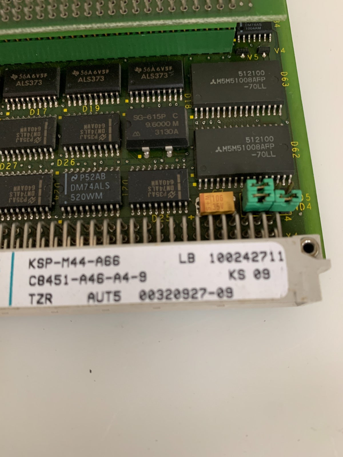 SIEMENS SMT MACHINE CONTROL CARD 00320927-09 KSP-M44-A66