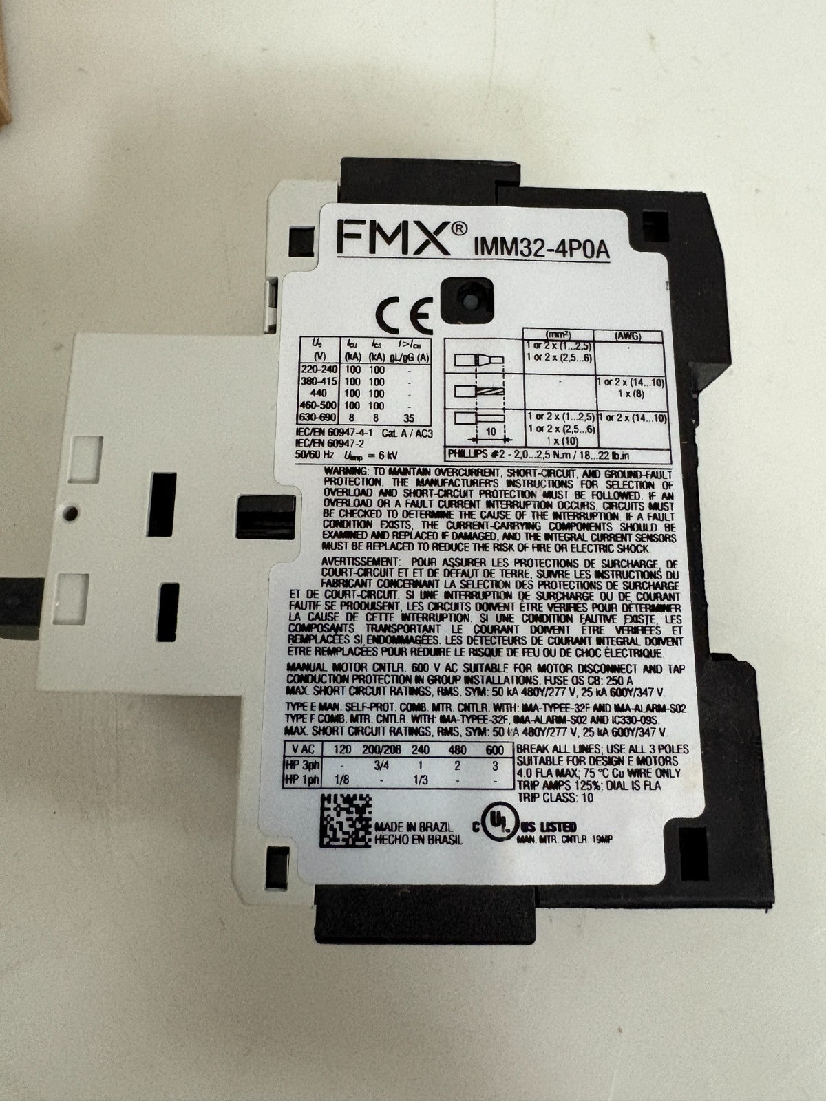 FMX MOTOR CIRCUIT PROTECTOR IMM32-4POA