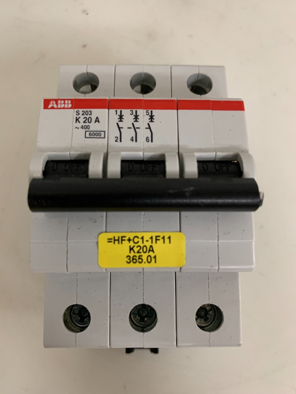 LOT OF 3  ABB CIRCUIT BREAKER K20A S203-K20
