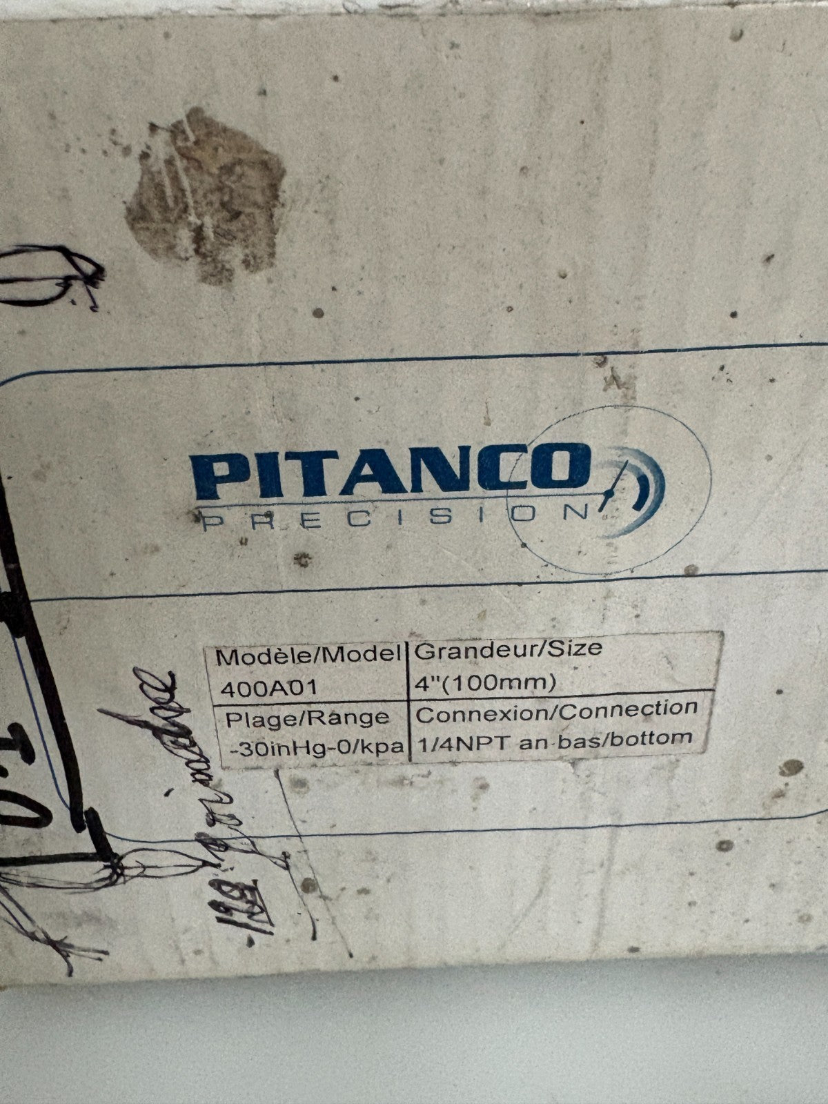 PITANCO PRECISION DRY PRESSURE GAUGE 4" #400A01