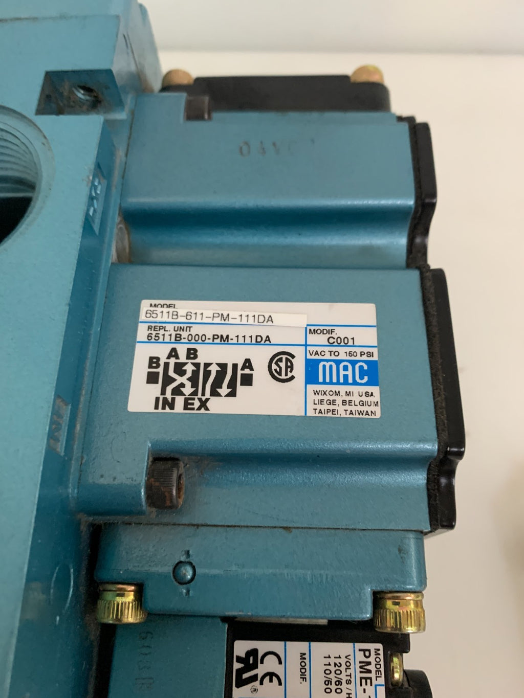 MAC VALVE SOLENOID VALVE 6511B-611-PM-111DA