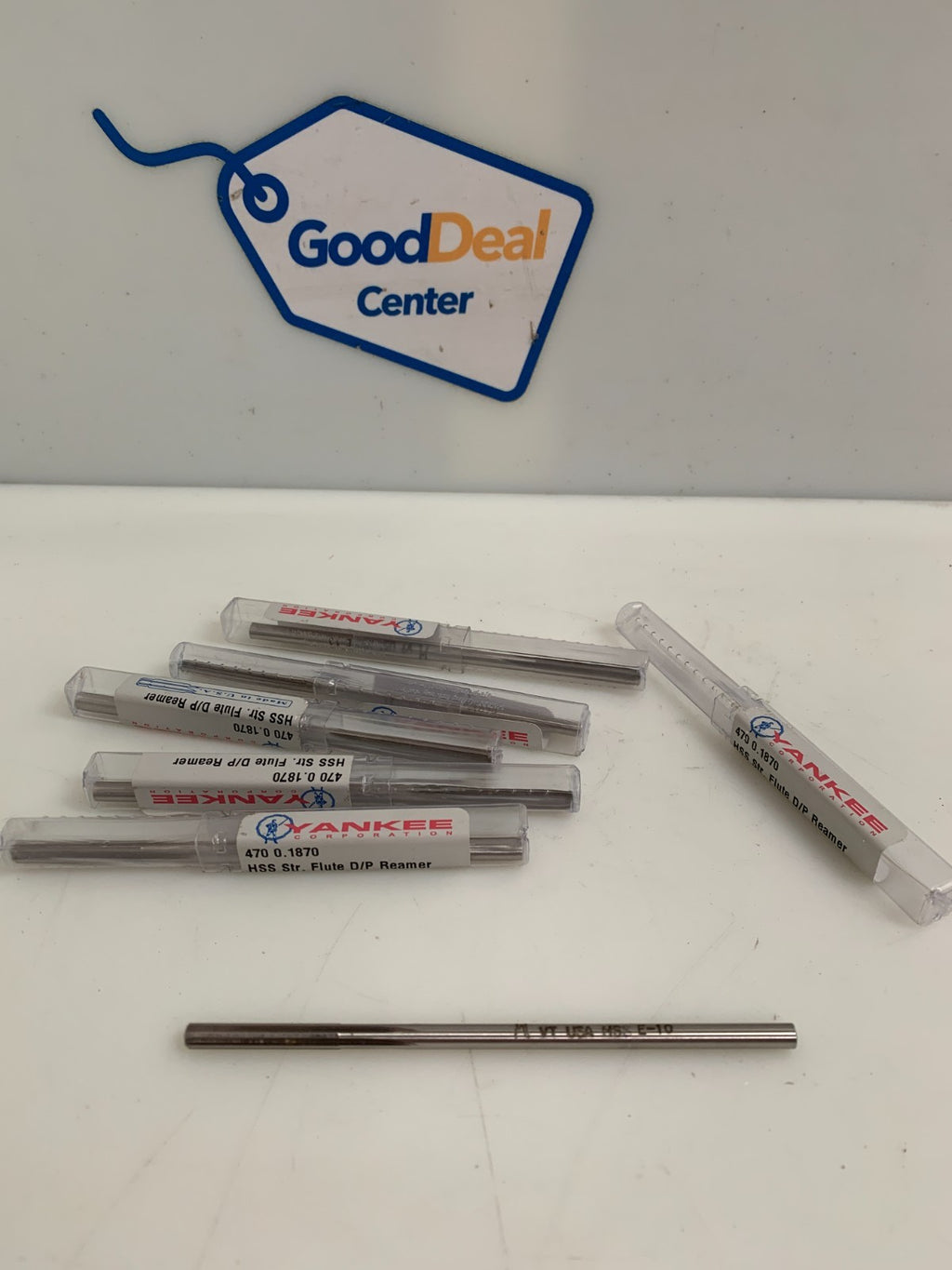 LOT OF 6 YANKEE HSS STR. FLUTE D/P REAMER 470 0.18700