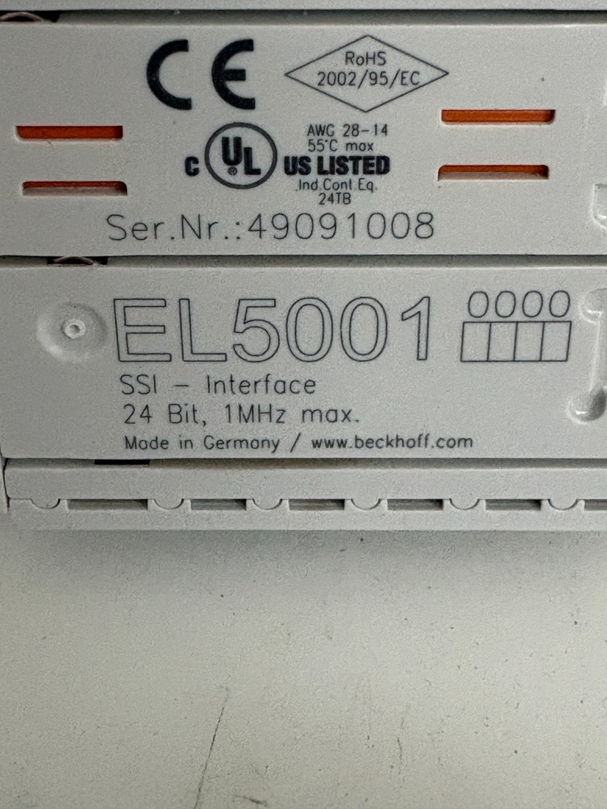 BECKHOFF SSI INTERFACE 24 BL EL5001