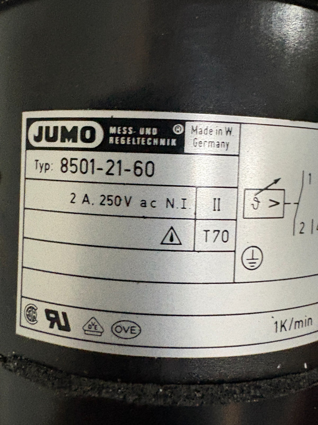 JUMO TEMPERATURE SWITCH 1089-0502-04 2
