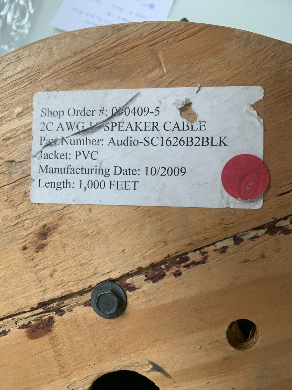 SPEAKER CABLE AUDIO-SC1626 B 2 BLK 2C AWG 18 1000  F  ROLL