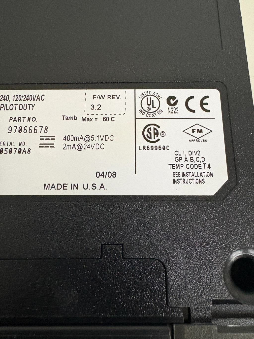 HONEYWELL AC OUTPUT PILOT DUTY MODULE TC-0DA161 A 97066678