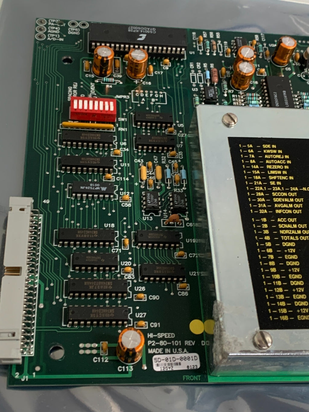 HI SPEED EHECKWEIGHER PROCESSOR BOARD P2-80-101 REV D 5D-01D-0001D3