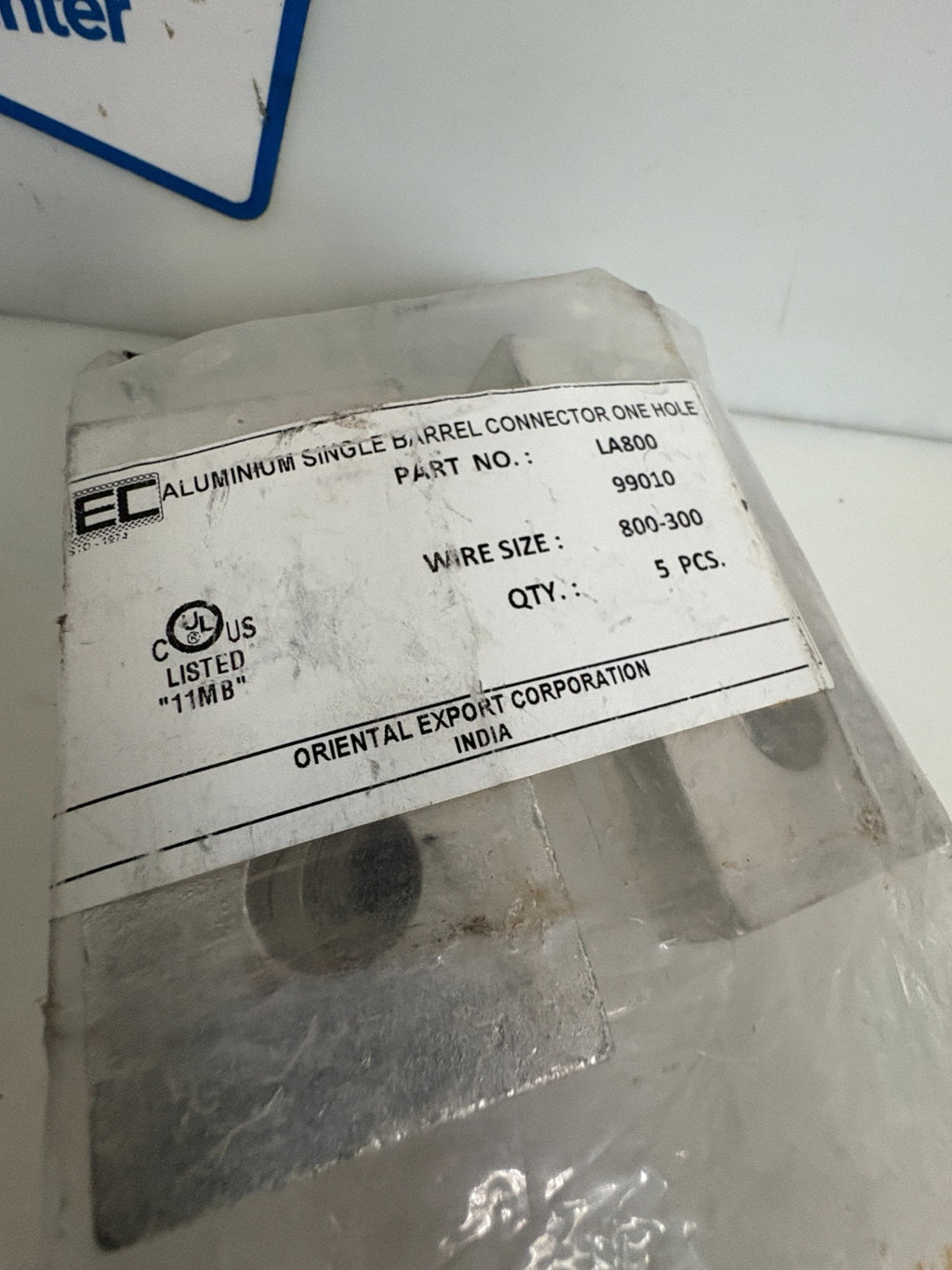 LOT OF 4 PENN-UNION SINGLE BARREL CONNECTOR ONE HOLE LA 800 990102