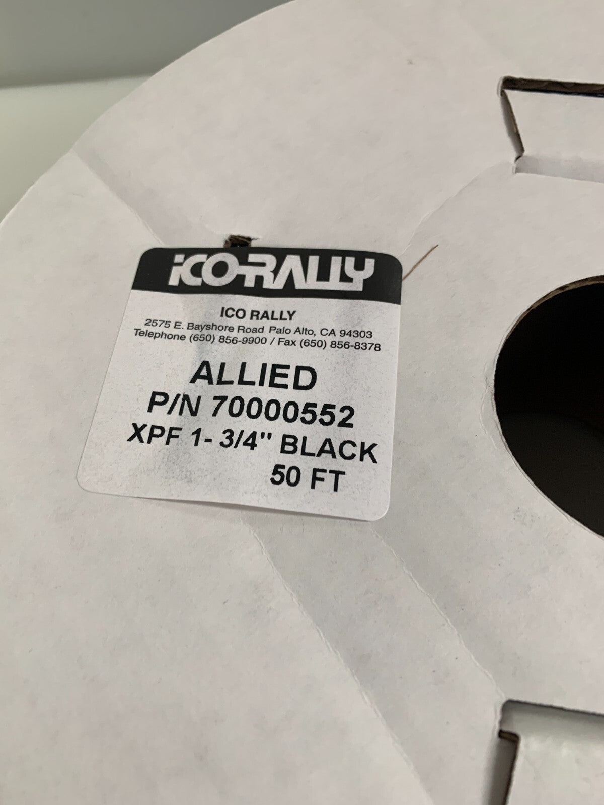 I CO-RALLY BLACK EXPANDABLE FLAME RETARDANT 1 3/4 "  50'