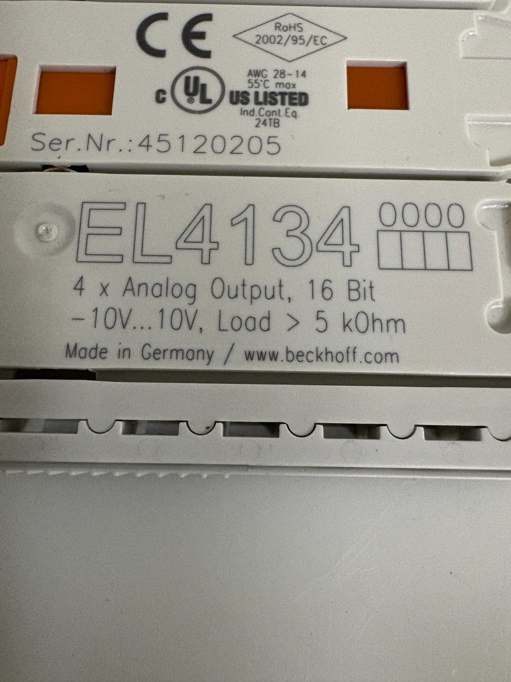 BECKHOFF 4X ANALOG OUTPUT EL41343