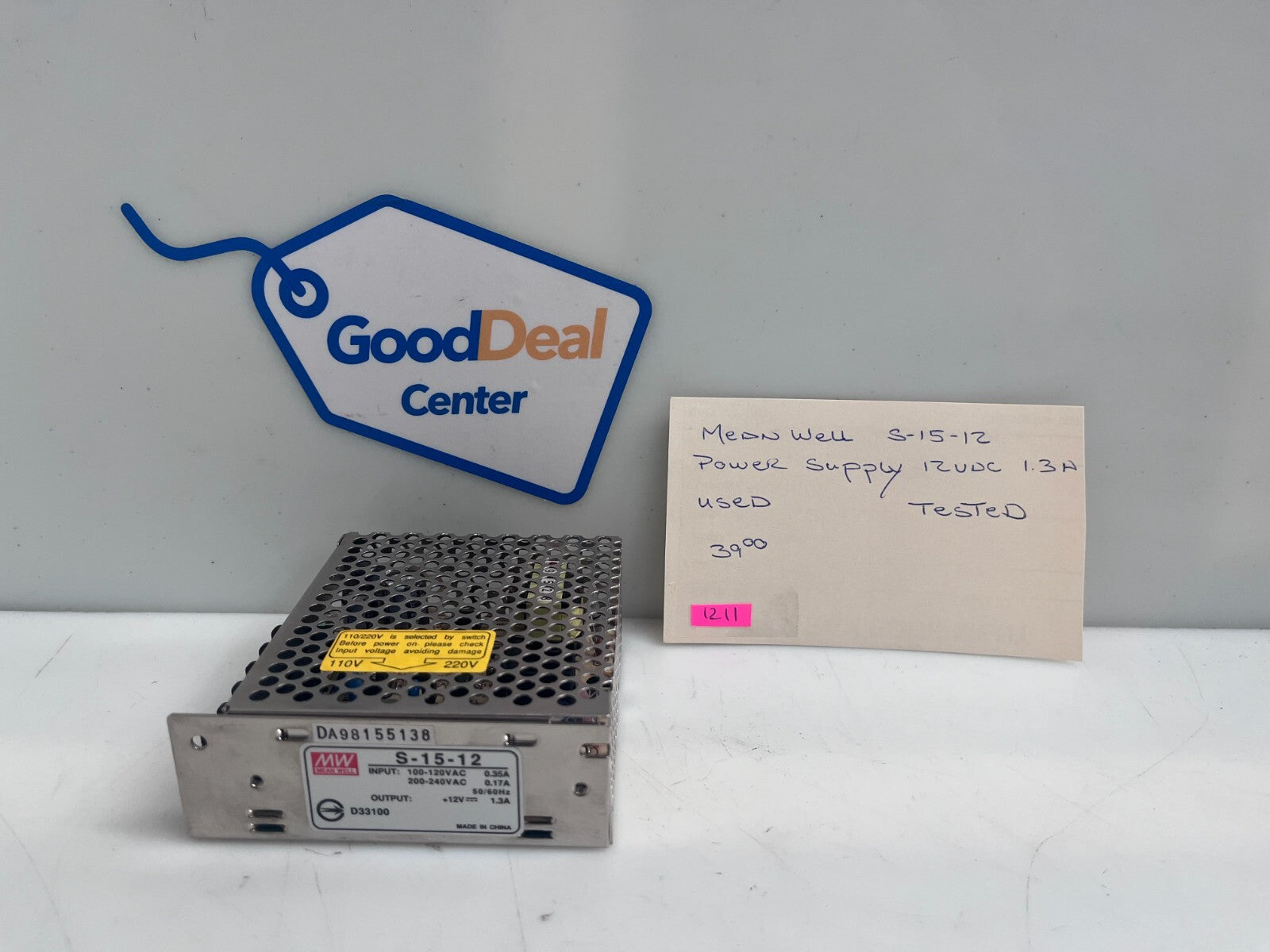 MEAN WELL (MW) S-15-12 Power Supply