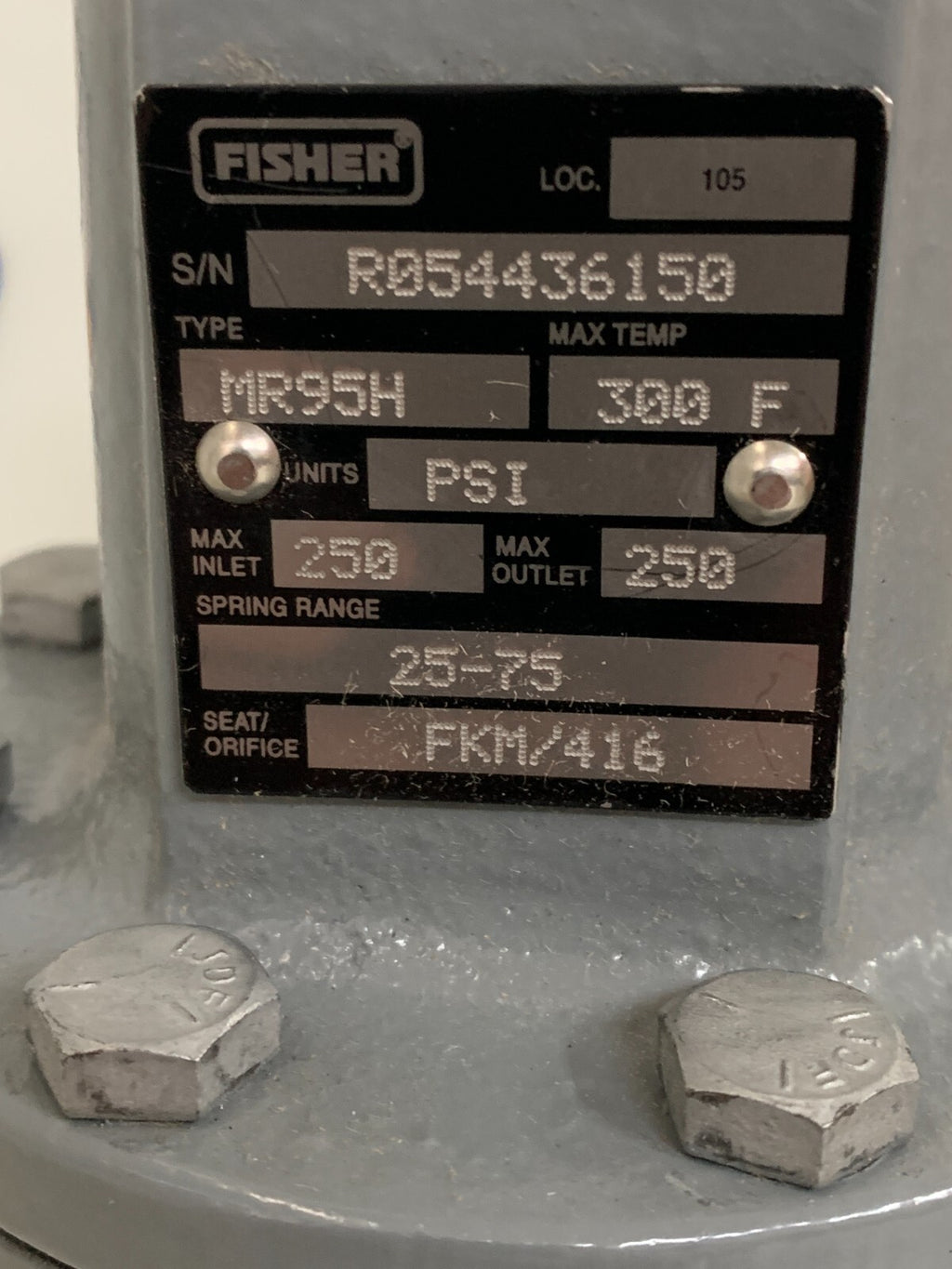 FISHER PRESSURE REDUCING REGULATOR #MR95H