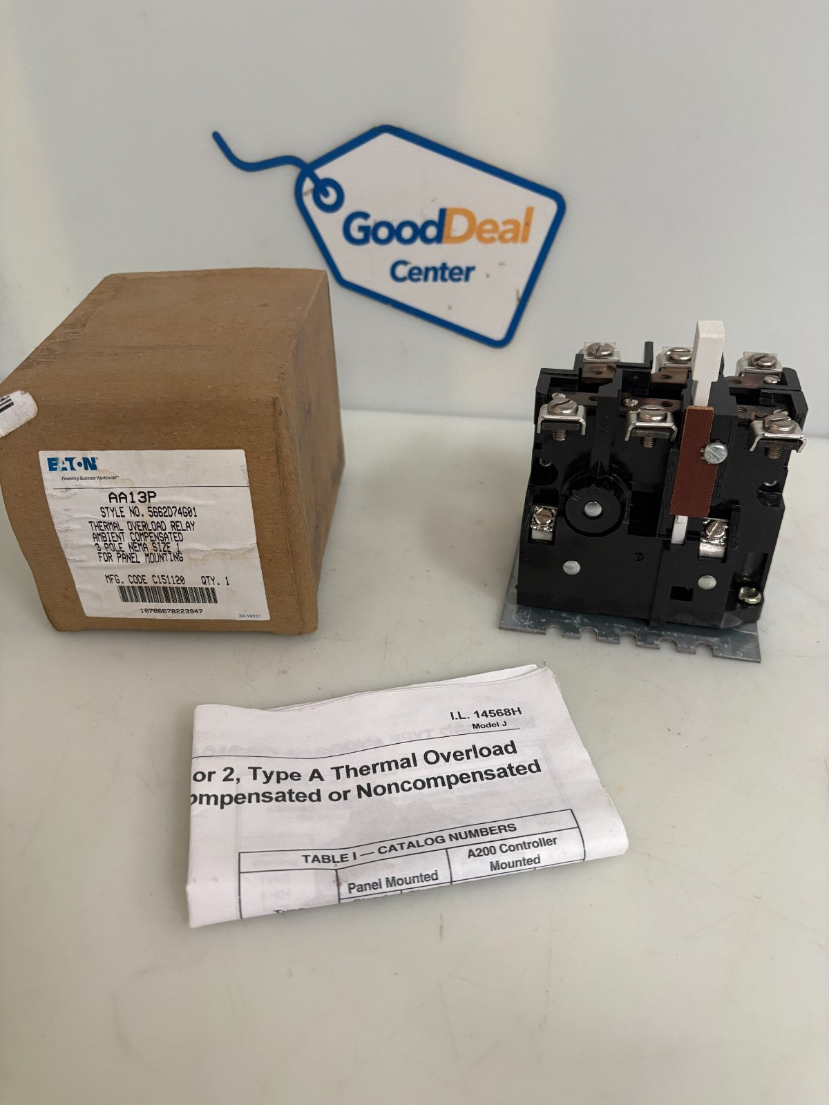 EATON THERMAL OVERLOAD RELAY AA13P 5662D74G01