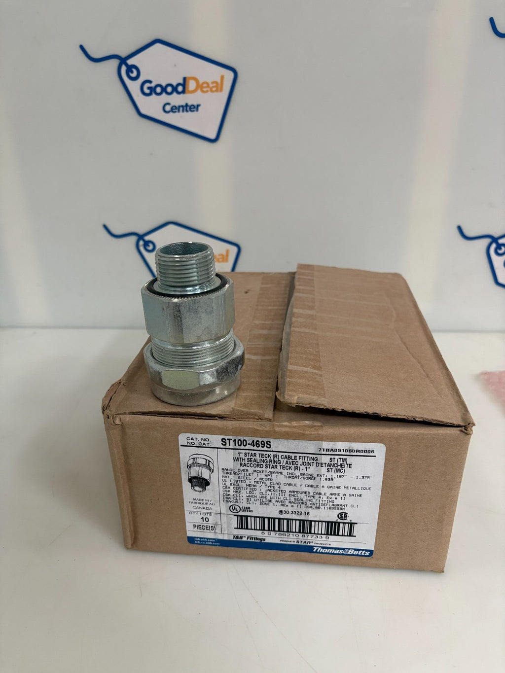 ABB THOMAS & BETTS 1" STAR TECK CABLE FITTING W/SEAL RING ST 100-469S 10 PER BOX0