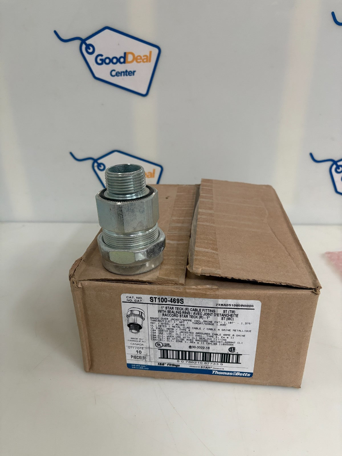 ABB THOMAS & BETTS 1" STAR TECK CABLE FITTING W/SEAL RING ST 100-469S 10 PER BOX0