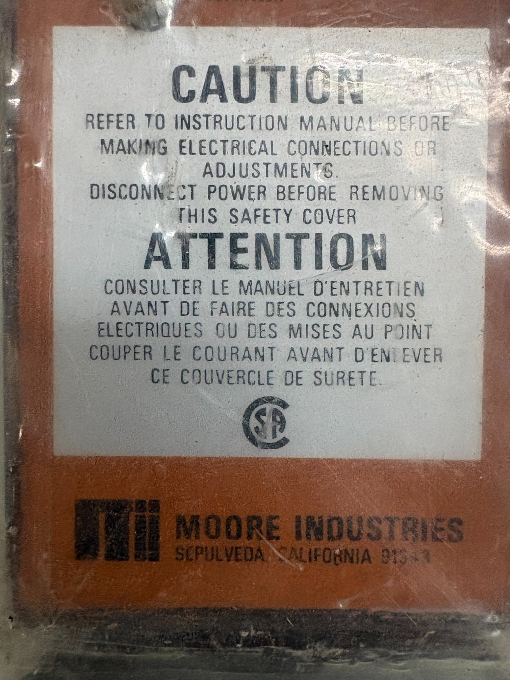 MOORE INDUSTRIES TCA THERMOCOUPLE ALARM TSH-72-A25742