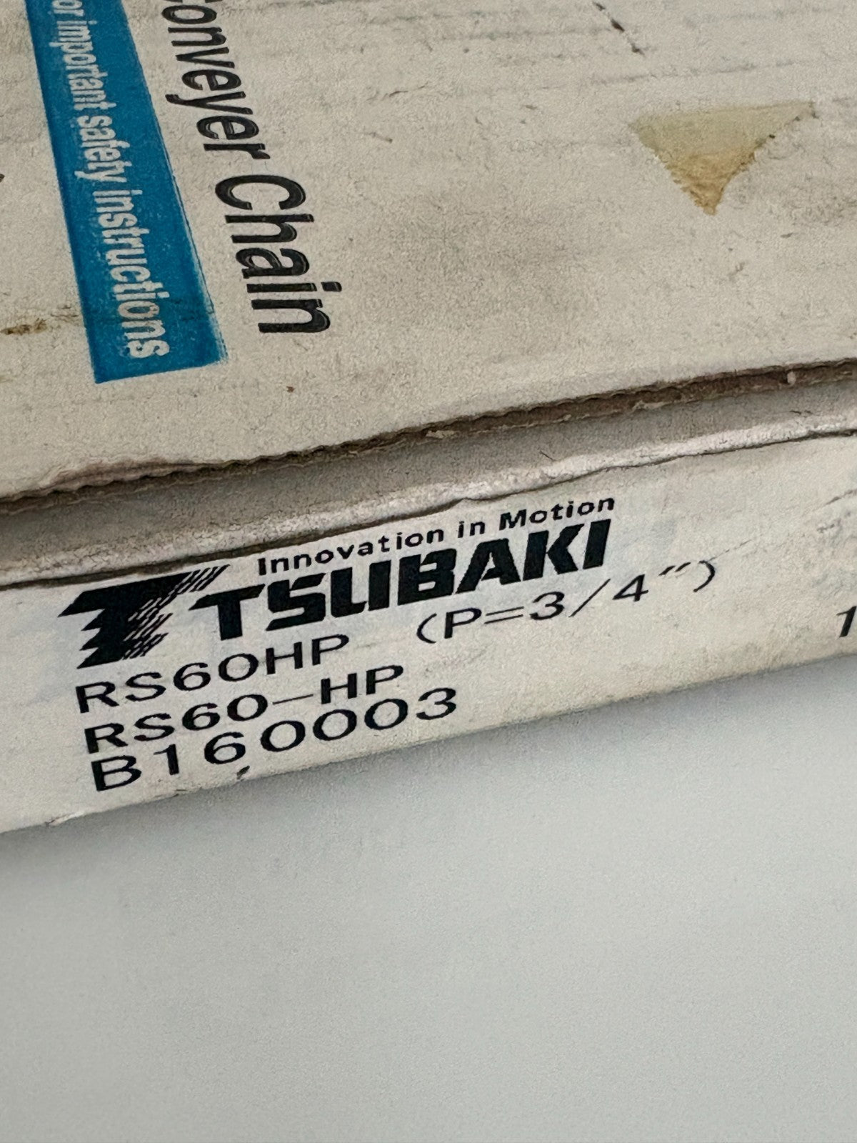 TSUBAKI RS60-HP B160003 ROLLER CHAIN 10'