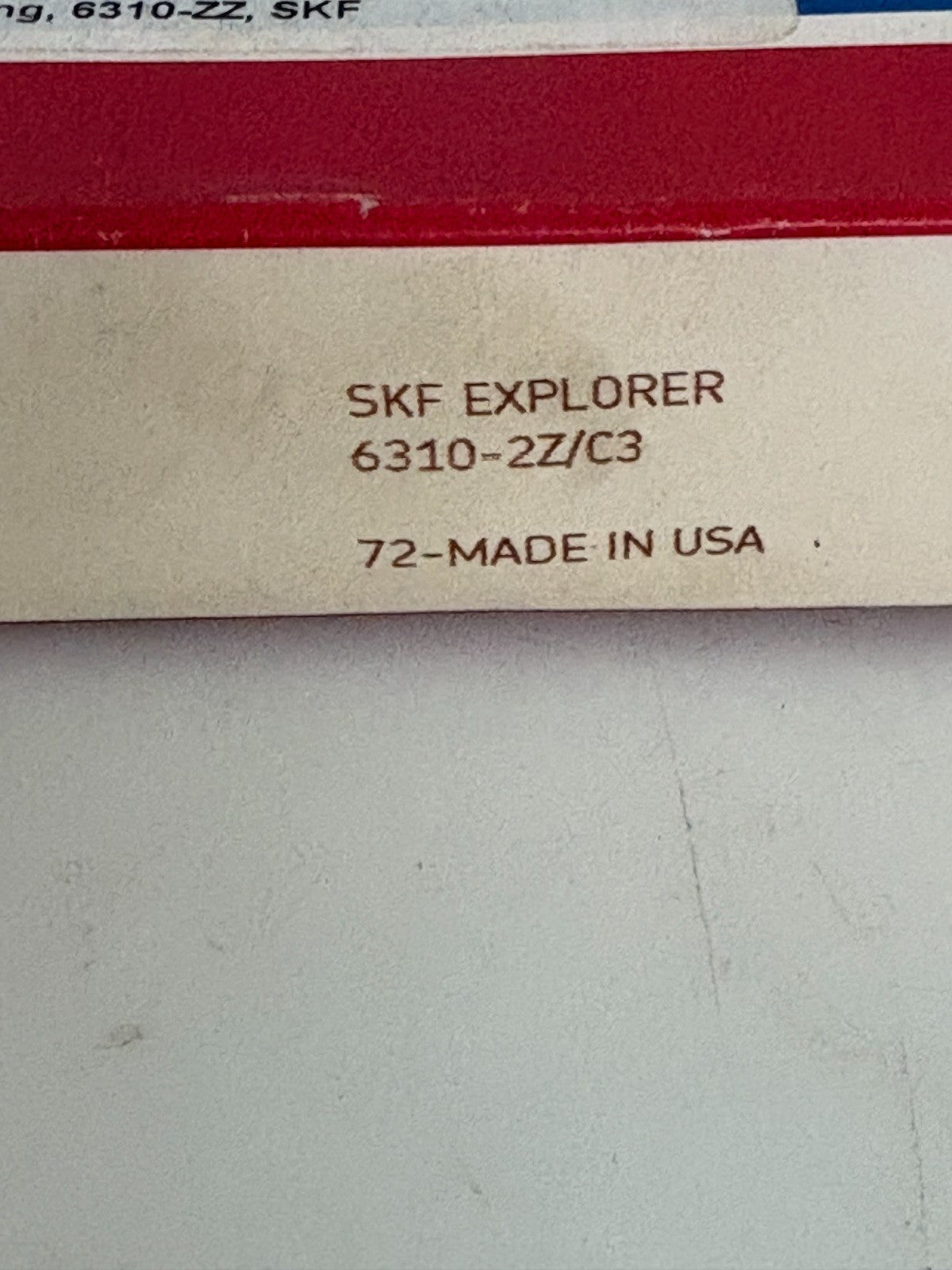 SKF EXPLORER DEEP GROOVE BEARING 6310-2Z/C3 350N