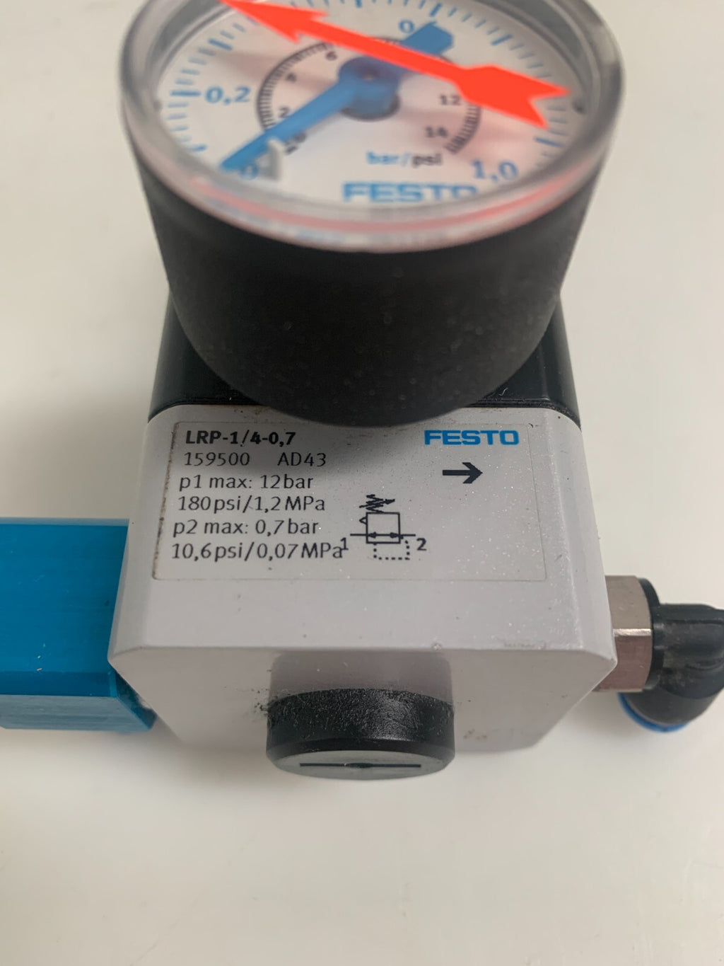 FESTO GAUGE VALVE LRP-1/4-0,7 1595002