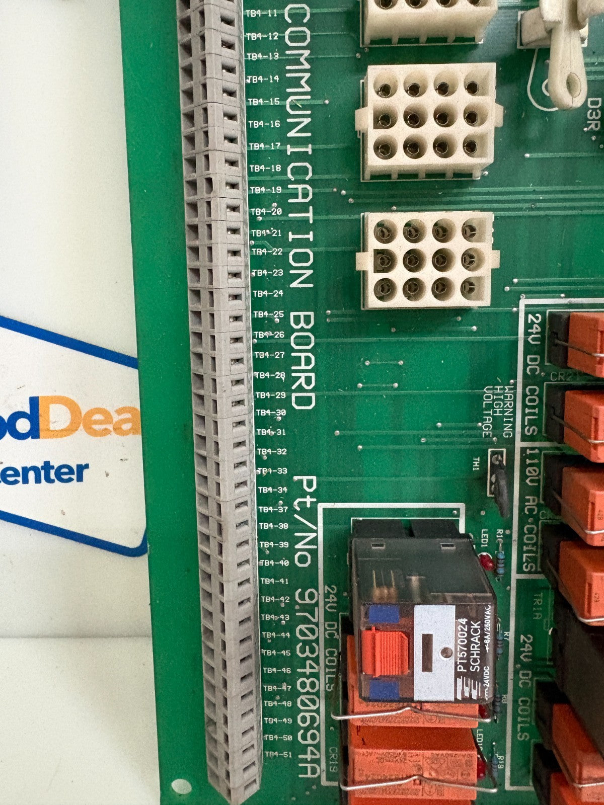 COLTER PRODUCTS COMMUNICATION BOARD PCB-FSC-698-98 9703480694 A