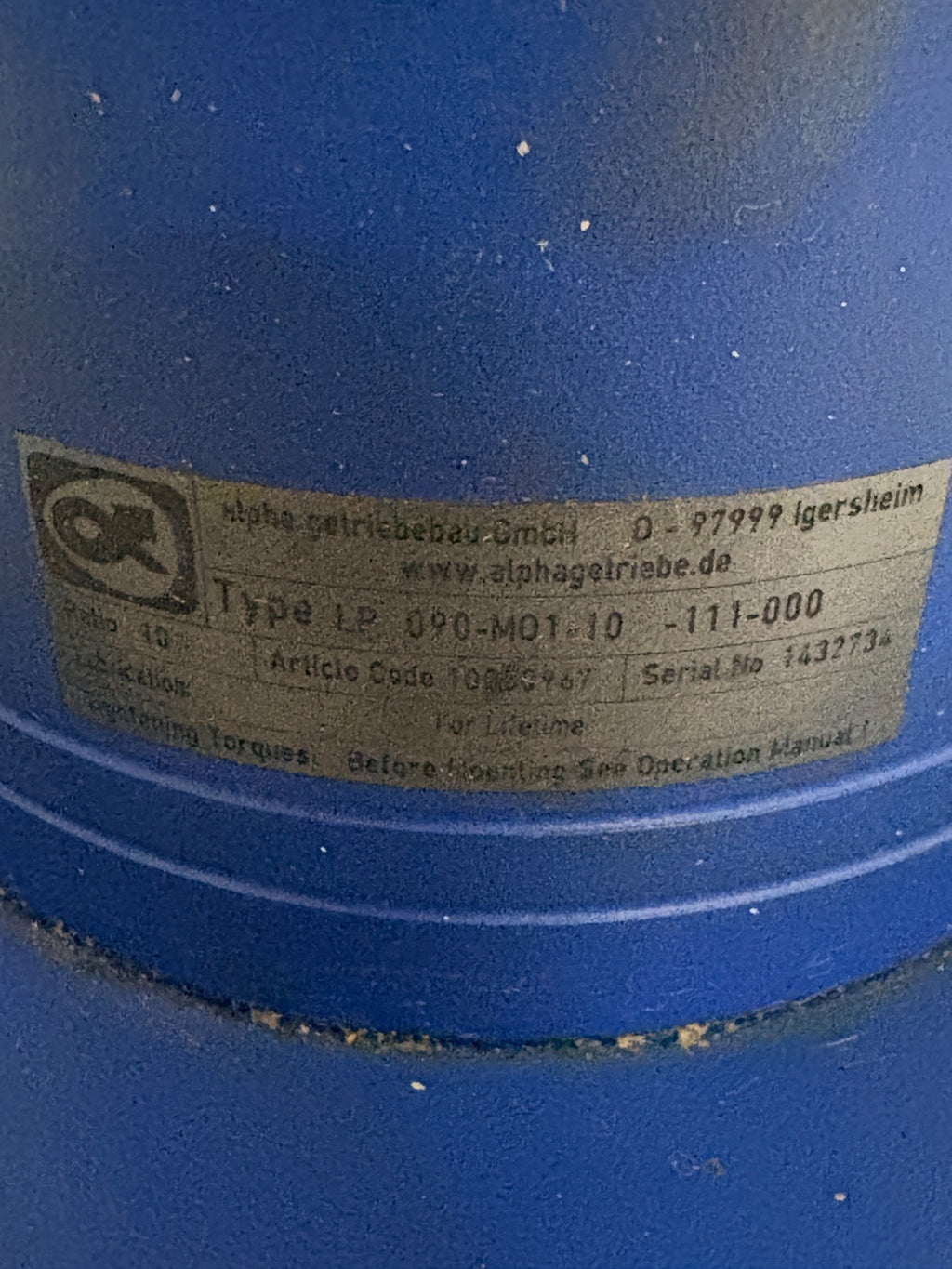 ALPHA GEAR BOX LP 090-M01-10-111-000 1