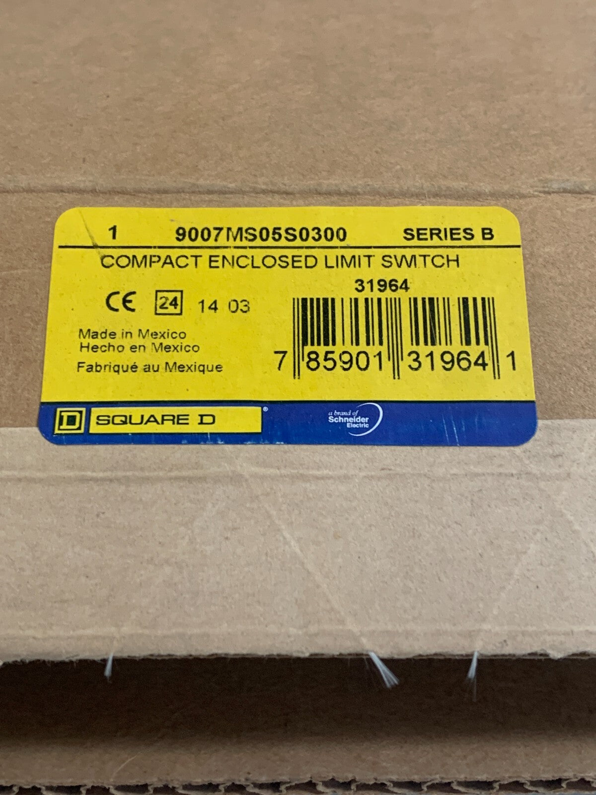 SQUARE D COMPACT LIMIT SWITCH 9007MS05S0300 B