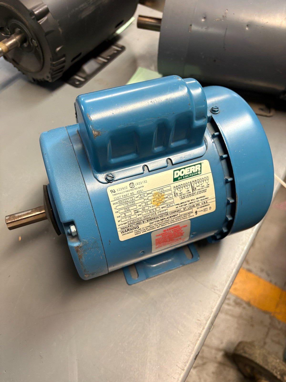 DOERR 3/4HP ELECTRIC MOTOR R602211Q