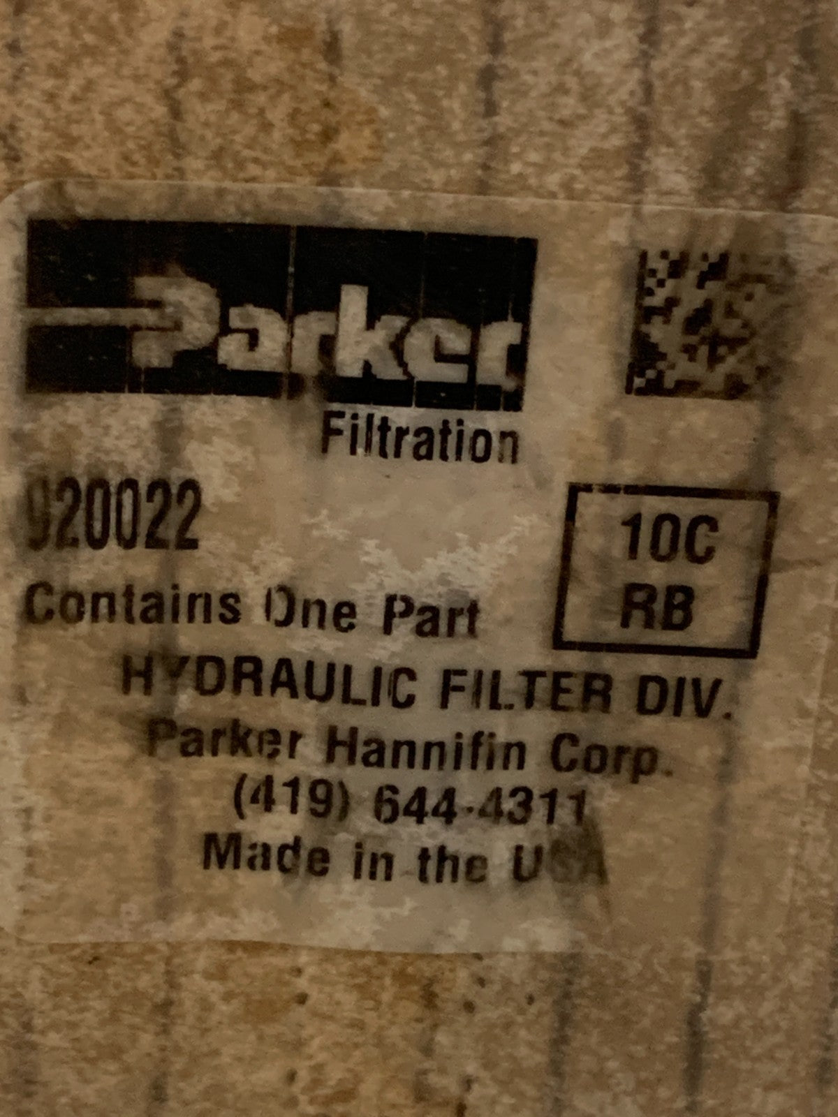 PARKER HYDRAULIC FILTER #9200221