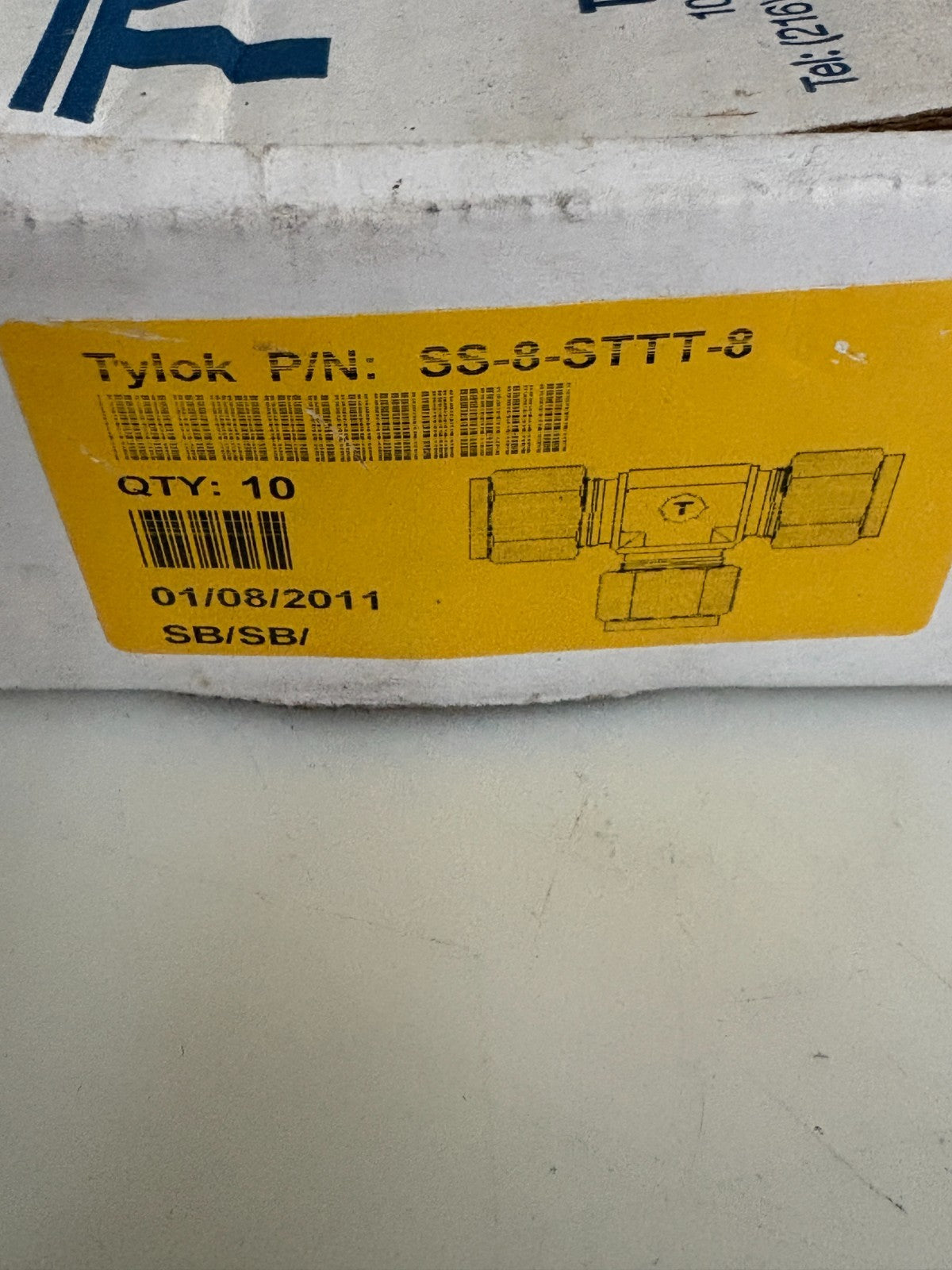 LOT OF 3 TYLOK 1/2" S.STEEL UNION TEE #SS-8-STTT-8