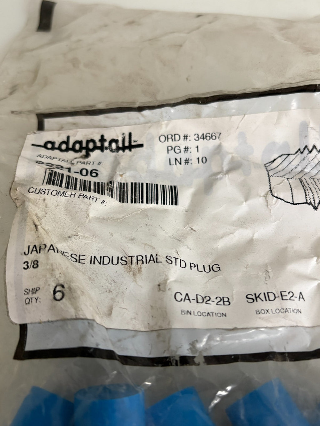 LOT OF 6 ADAPT ALL JAPANESE IND 3/8 ST D PLUG 9221-062