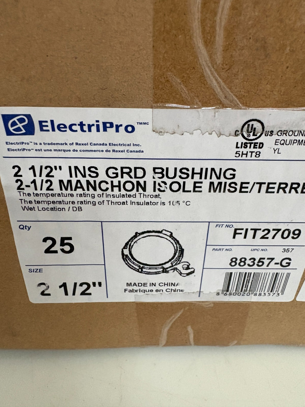 ELECTRI PRO 21/2 INSULATED GROUND BUSHING 25 IN BOX2
