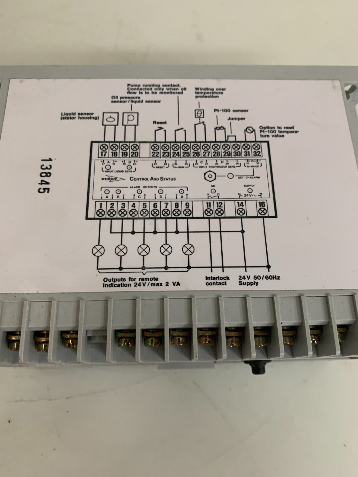 FLYGT CONTROL AND STATUS MODULE #83584 24V2