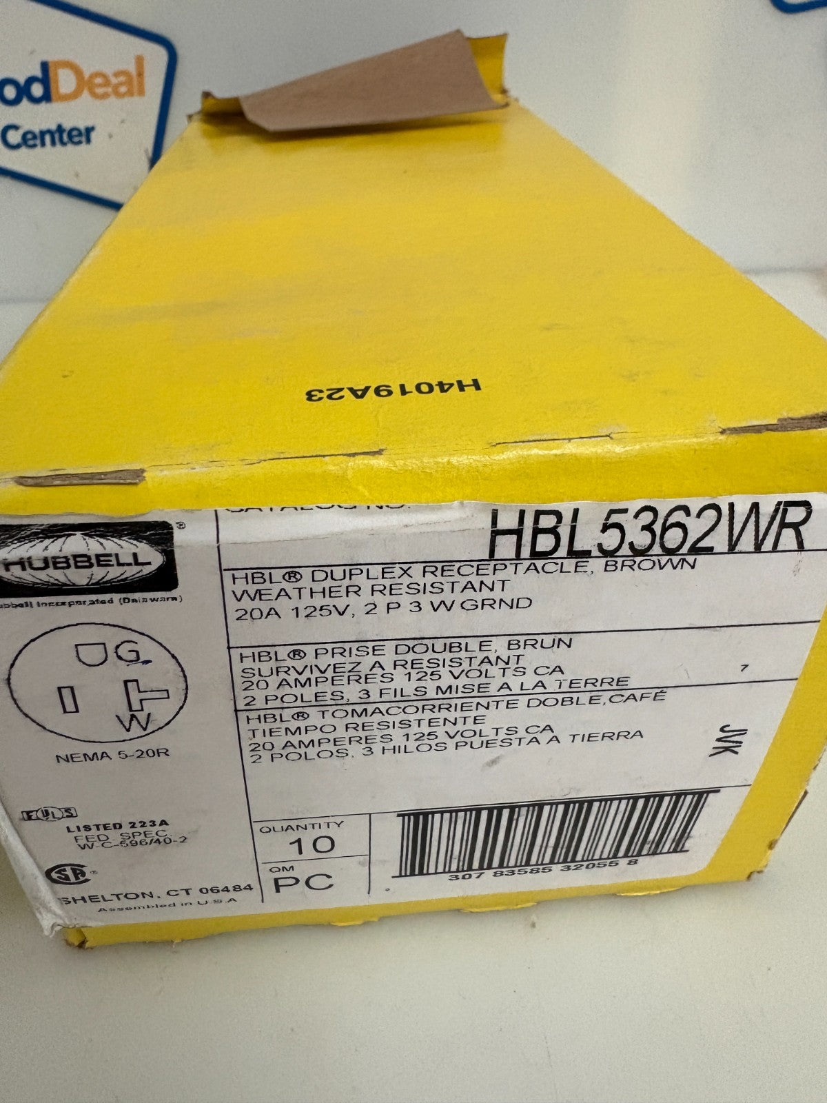 HUBBELL WEATHER RESISTANT BROWN DUPLEX RECEPTACLE HBL 5362WR 10 PER BOX2