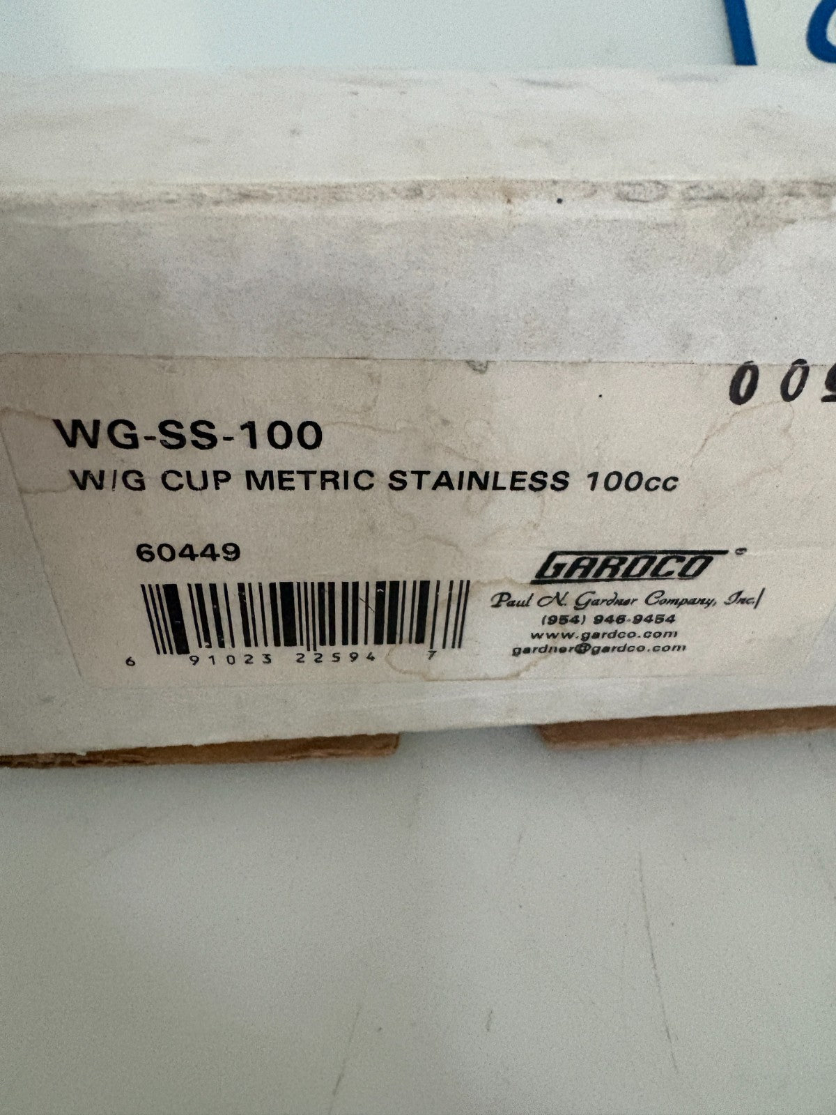 GARDCO W/G CUP METRIC STAINLESS 100 CC WG-SS-1002