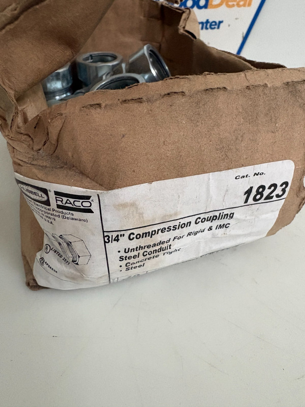 LOT OF 9 HUBBELL 3/4" COMPRESSION COUPLING #1823
