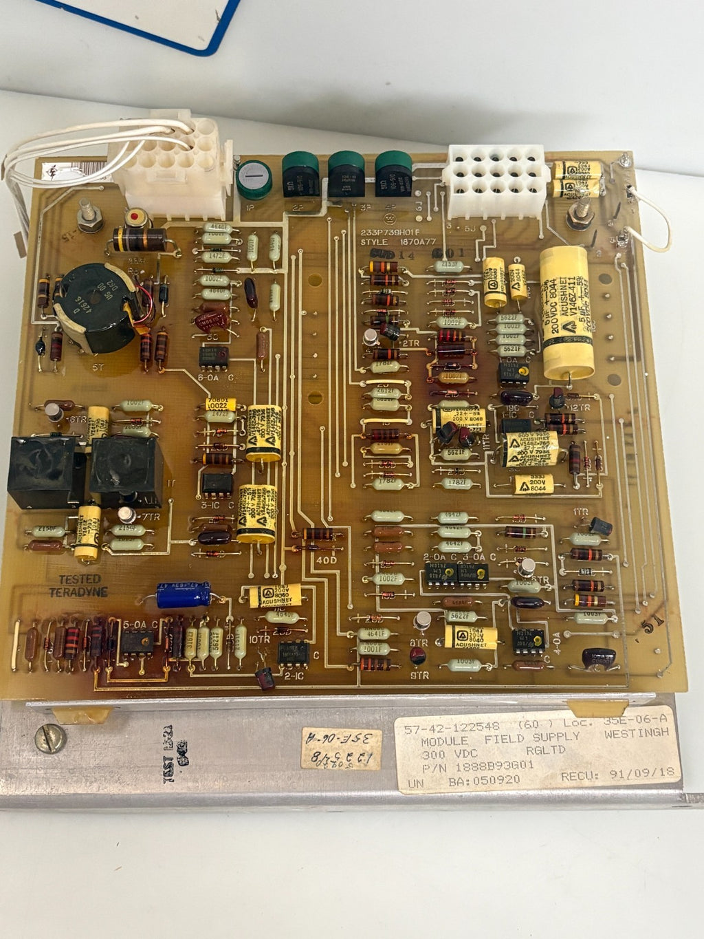 WESTINGHOUSE FIELD REGULATOR CONTROL 1888B93G011