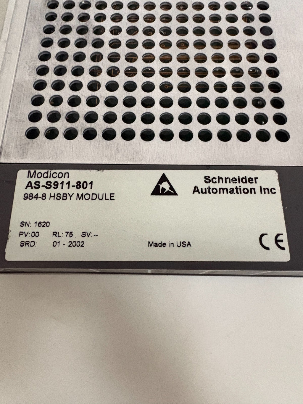 GOULD MODICON AEG S911 984-8 HSBY MODULE AS-S911-801