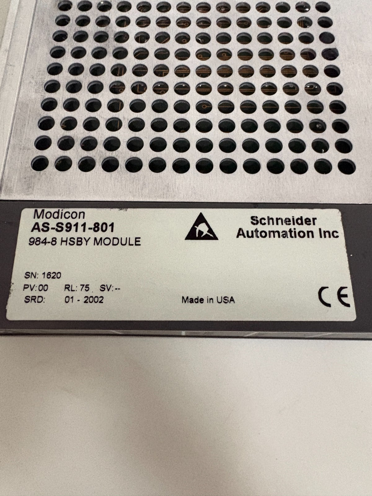 GOULD MODICON AEG S911 984-8 HSBY MODULE AS-S911-801