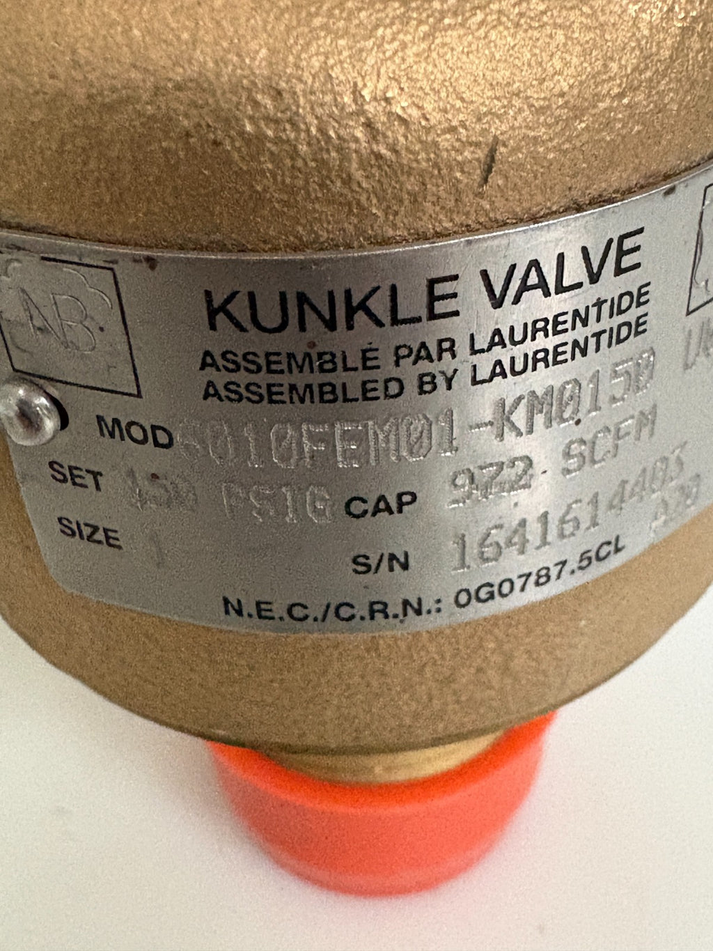 KUNKLE VALVE 1" 200PSI 6010 FEM01-KM0150