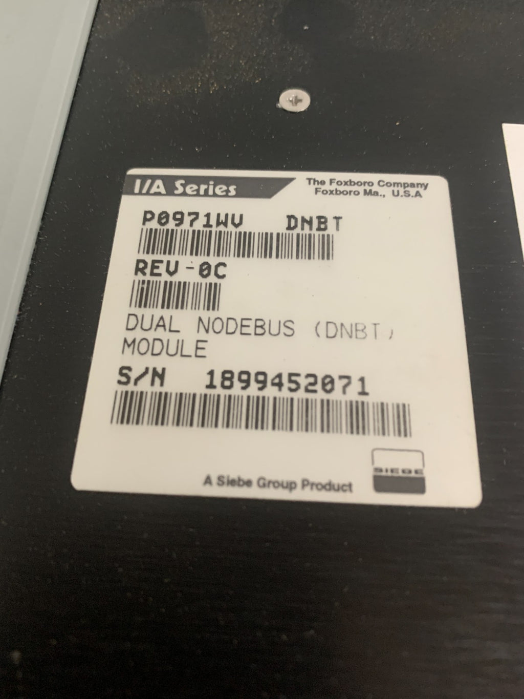FOXBORO DUAL NODEBUS MODULE P0971WV REV OC2