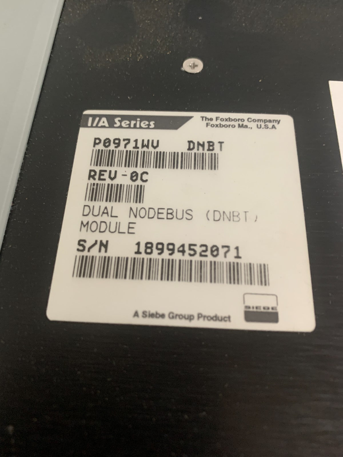 FOXBORO DUAL NODEBUS MODULE P0971WV REV OC2