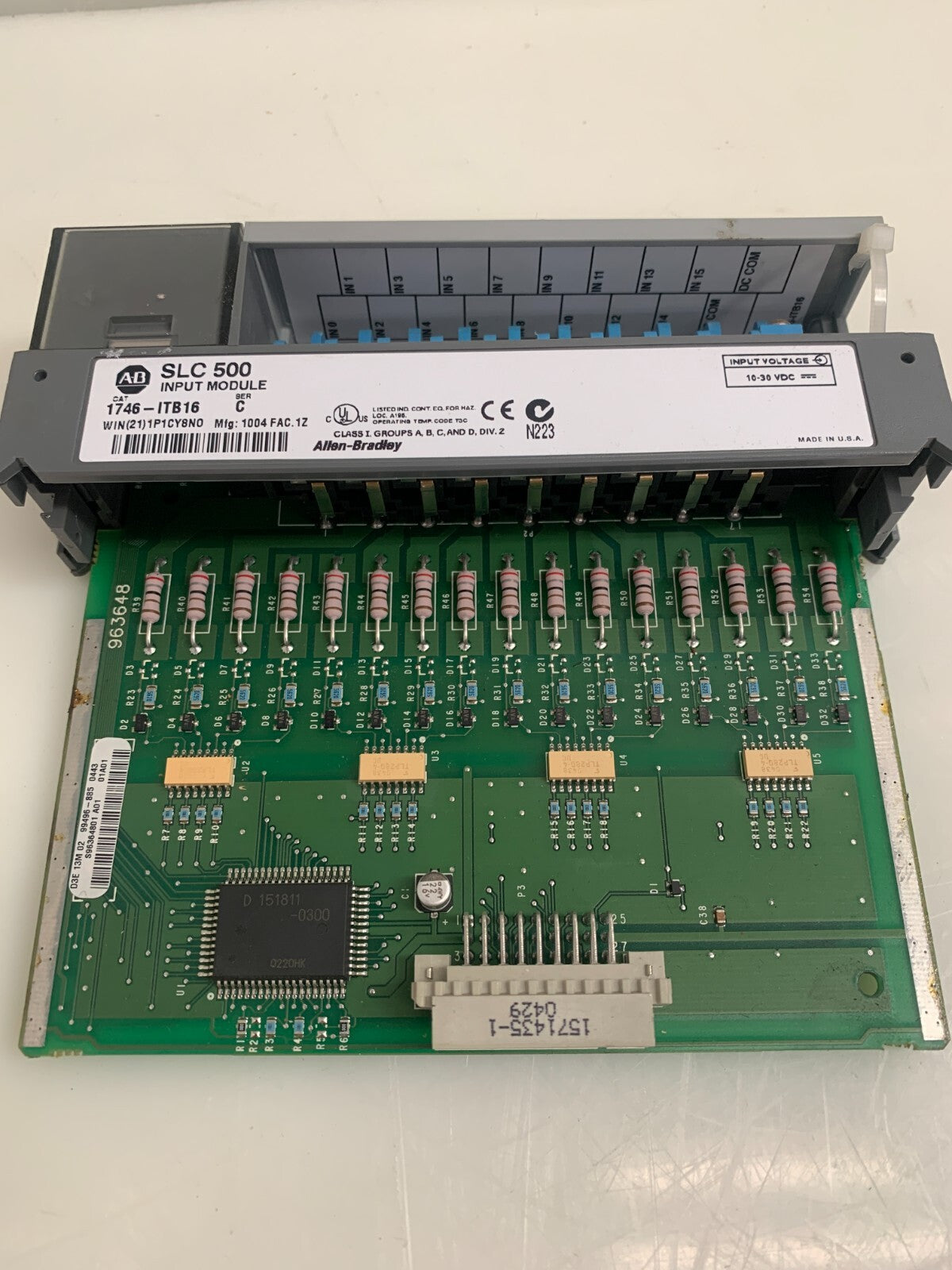 ALLEN BRADLEY  SLC 500  Input Module   1746-ITB16  C2